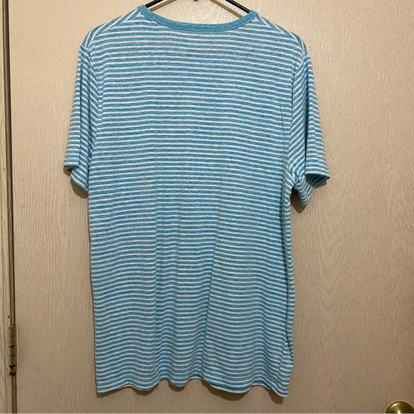 ☀️ Striped Linen T Shirt - Old Navy Size L - Picture 3 of 4